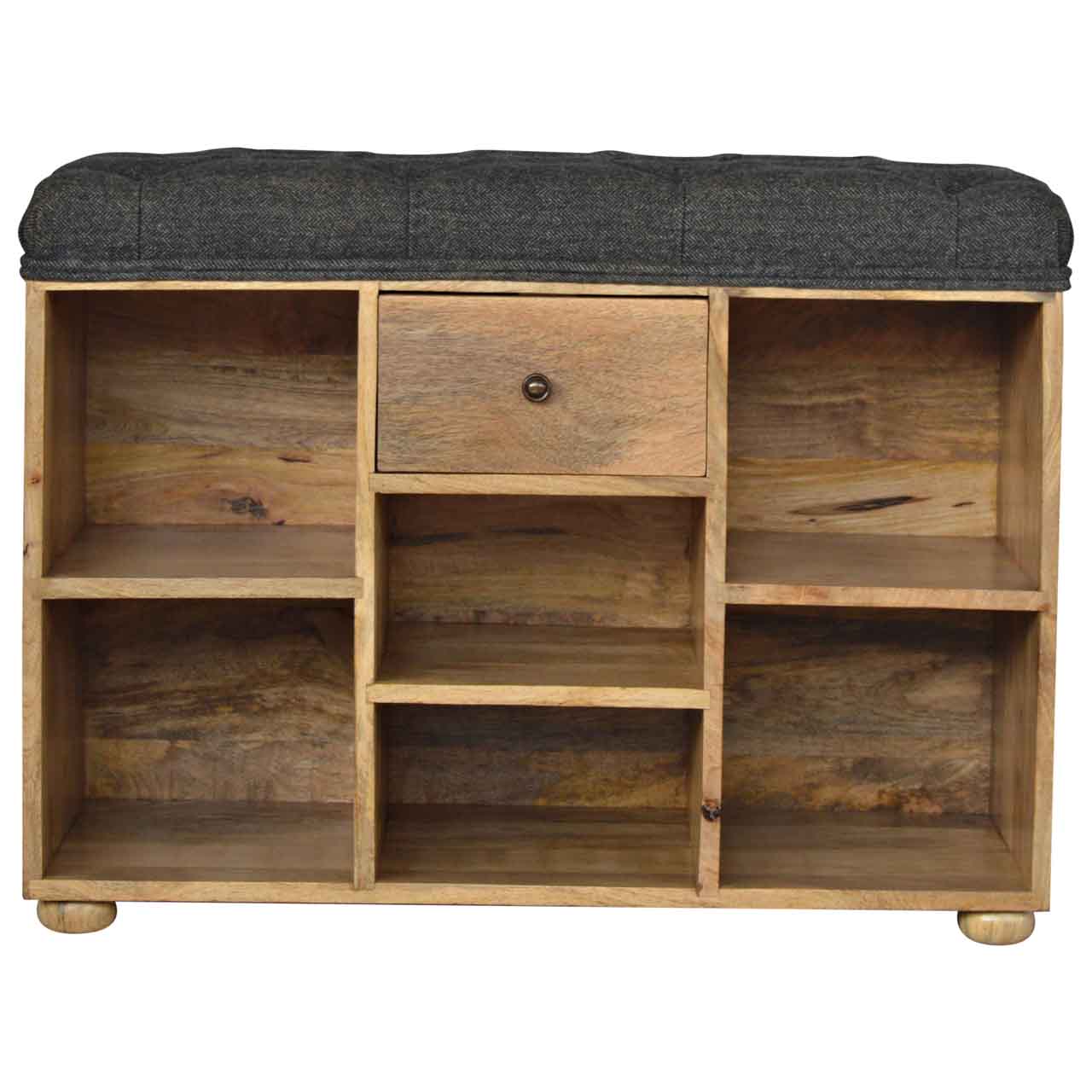 Canada Black Tweed 1 Drawer Bench Suppliers
