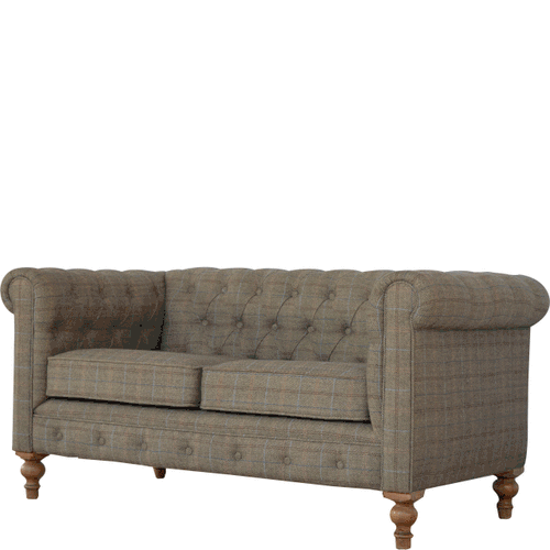 Multi Tweed 2 Seat Chesterfield - Image 10