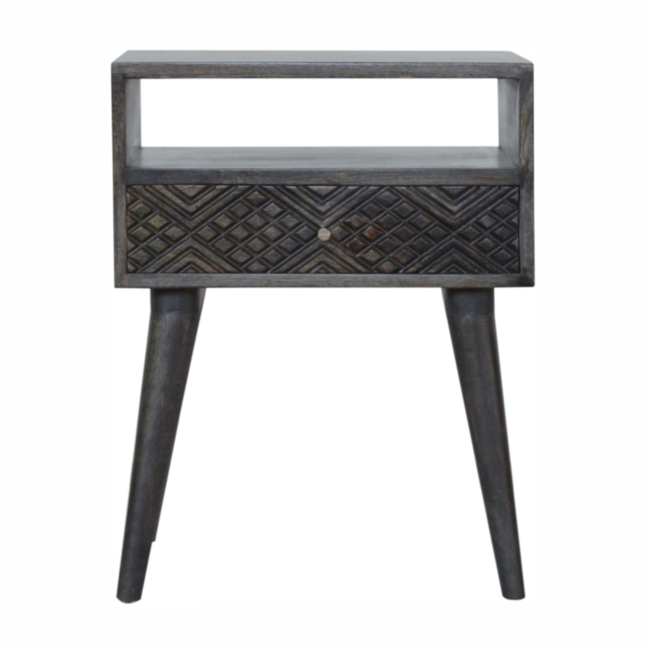 Canada Ash Black Carved Drawer Nightstand Suppliers