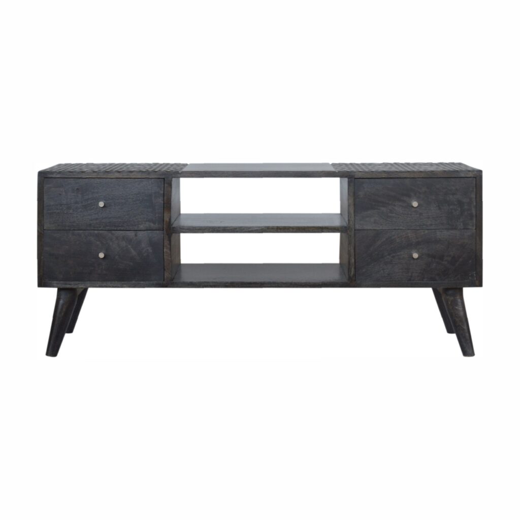 Canada Ash Black 4 Drawer Media Unit Suppliers
