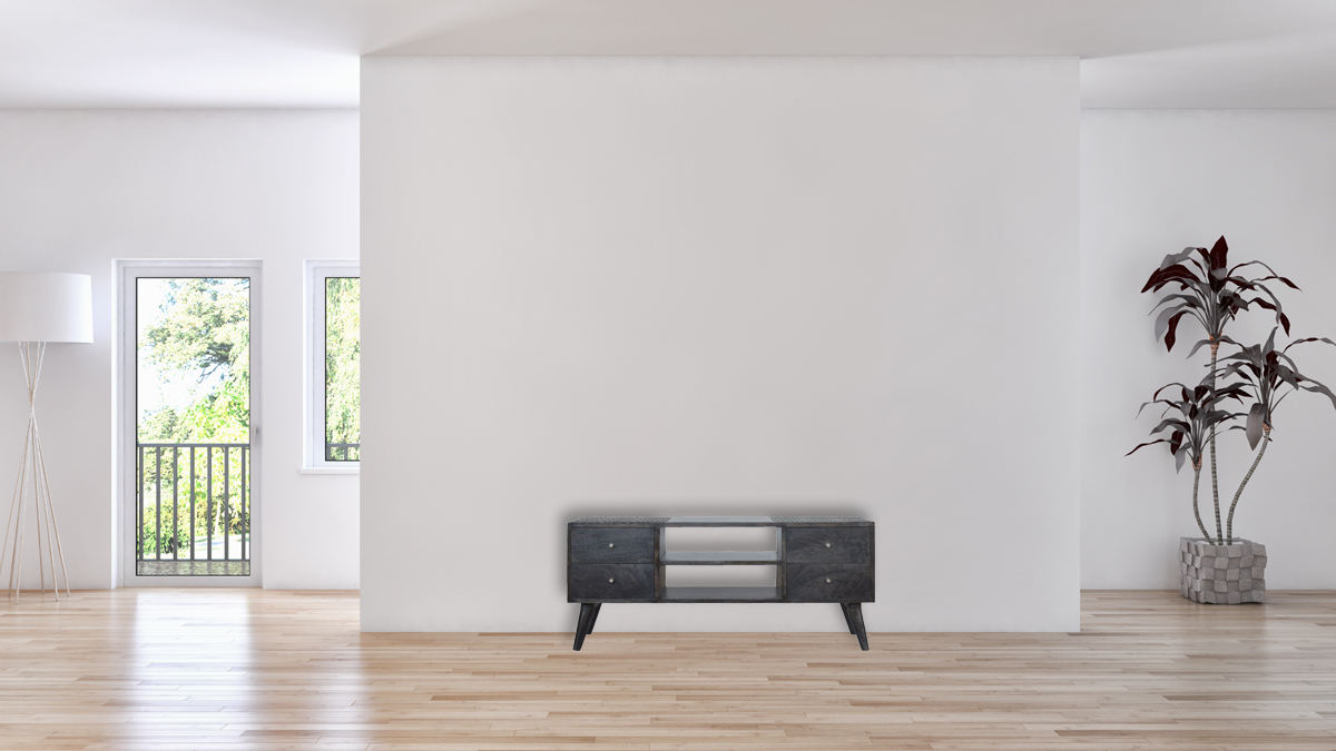 Ash Black 4 Drawer Media Unit - Image 10