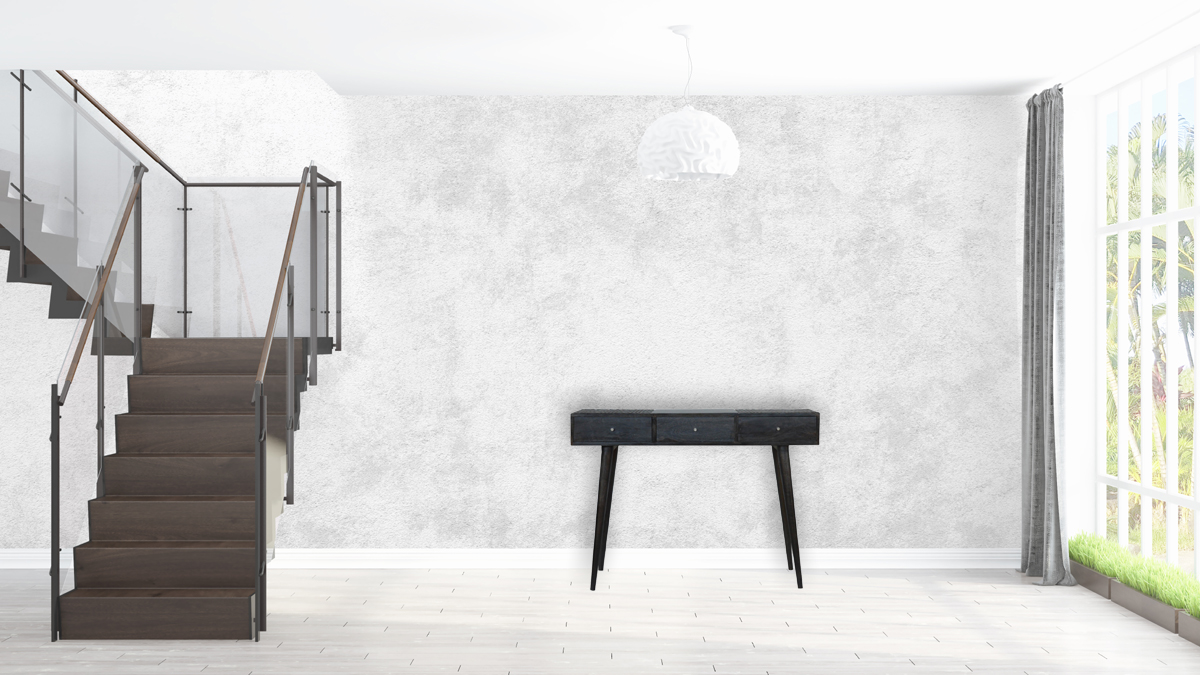 Canada Ash Black 3 Drawer Console Table Suppliers