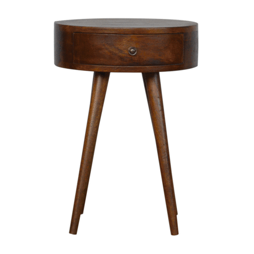 Nordic Chestnut Circular Nightstand - Image 10