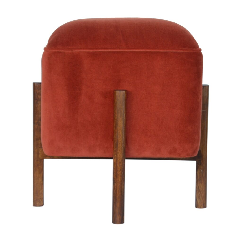 Canada Brick Velvet Solid Wood Footstool Suppliers