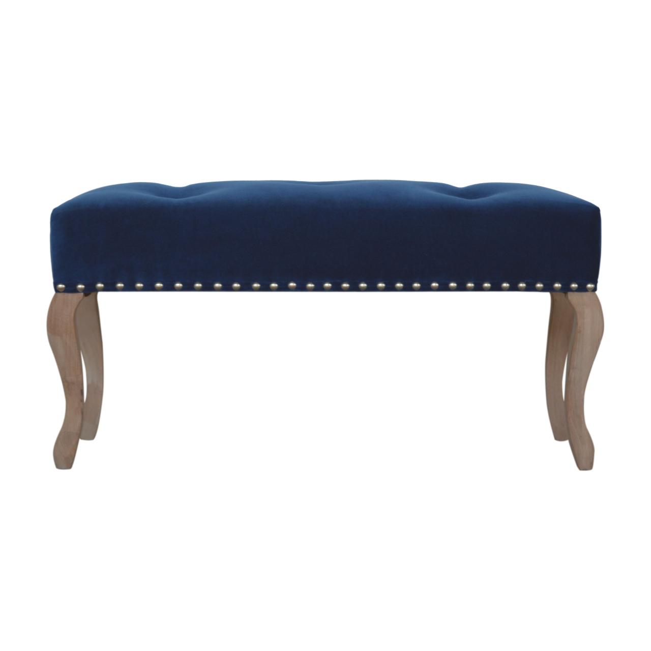 Canada French Royal Blue Velvet Bench Suppliers