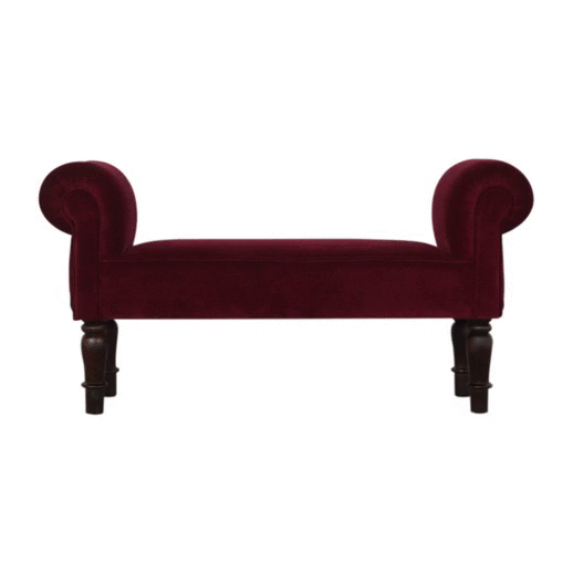 bulk Wine Red Velvet Bench for resale