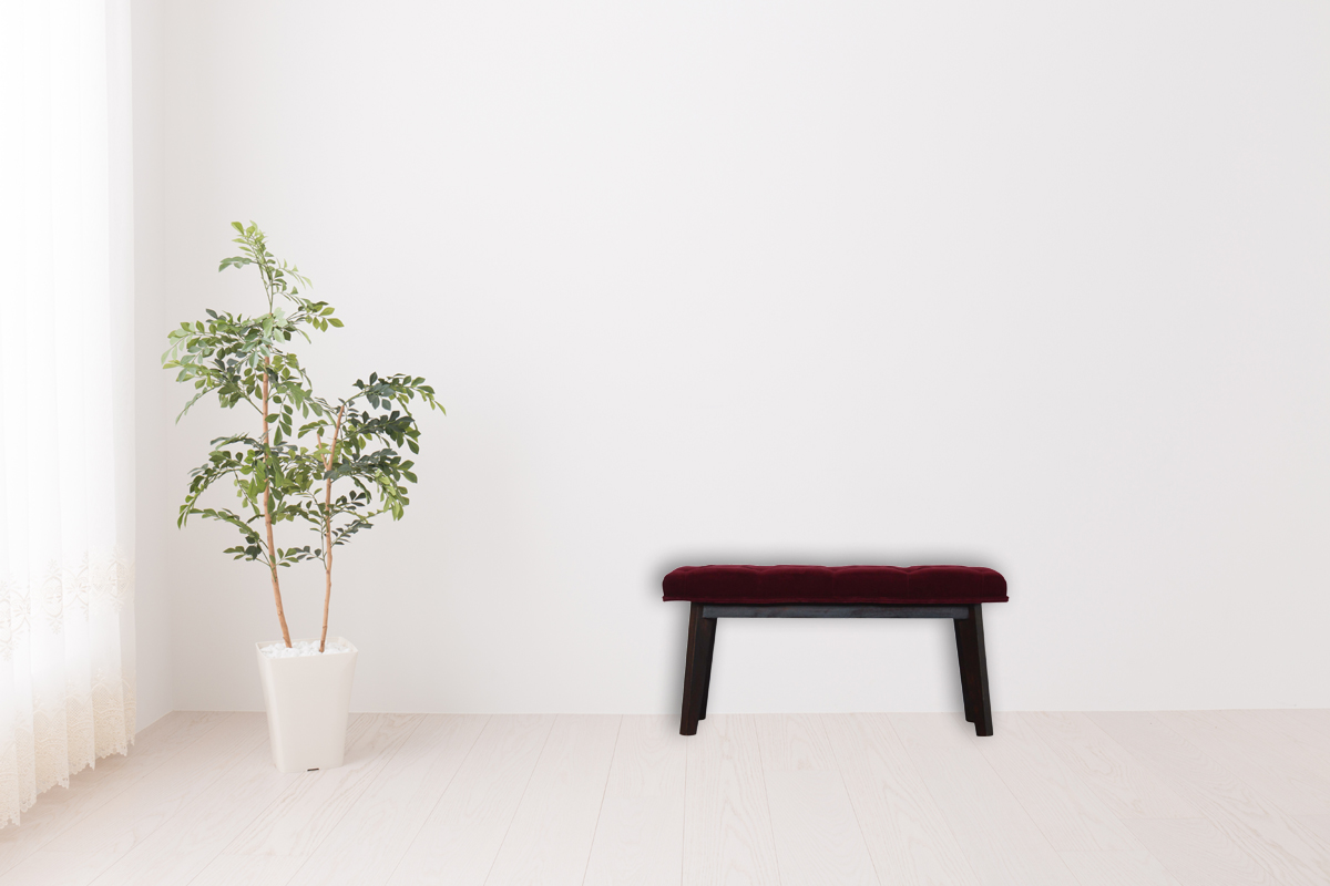 Canada Wine Red Velvet Hallway Bench Suppliers