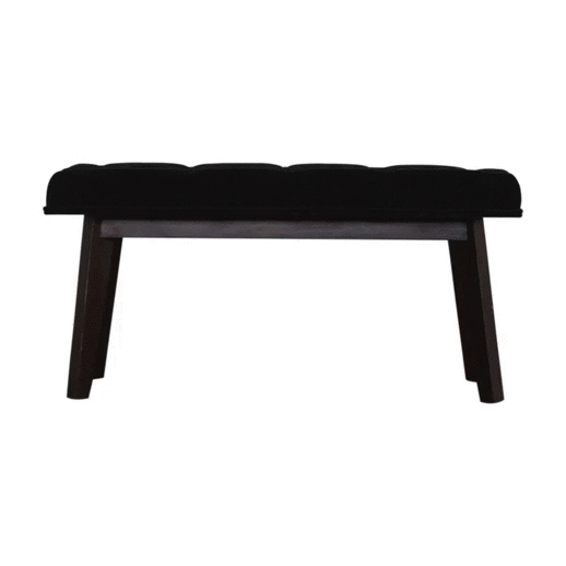bulk Black Velvet Hallway Bench for resale