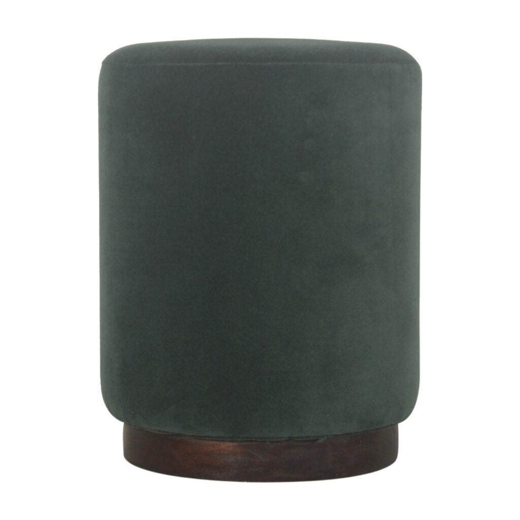 Canada Emerald Footstool with Wood Base Suppliers
