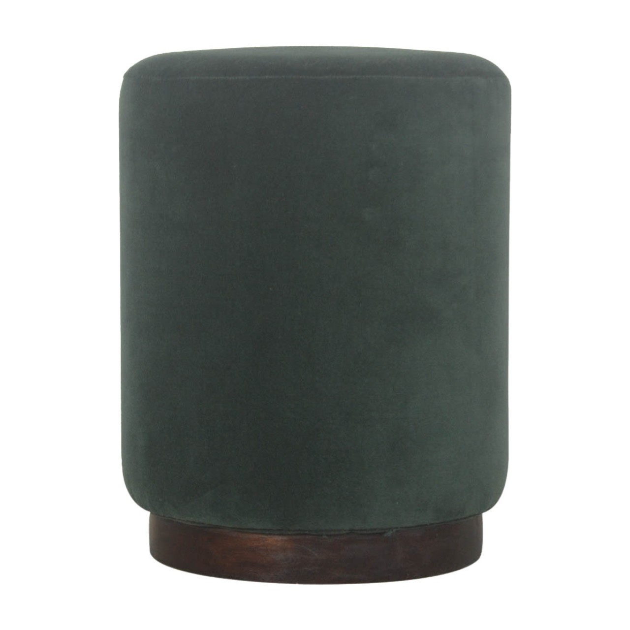 Canada Emerald Footstool with Wood Base Suppliers