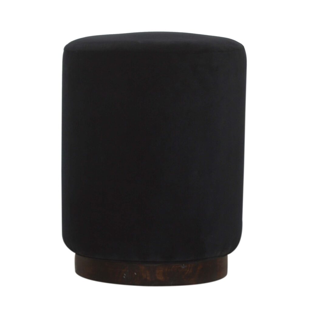 Canada Black Velvet Wooden Base Footstool Suppliers