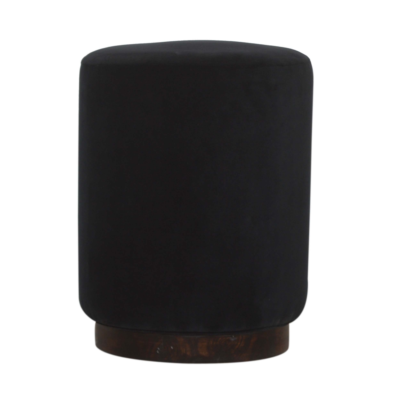 Canada Black Velvet Wooden Base Footstool Suppliers