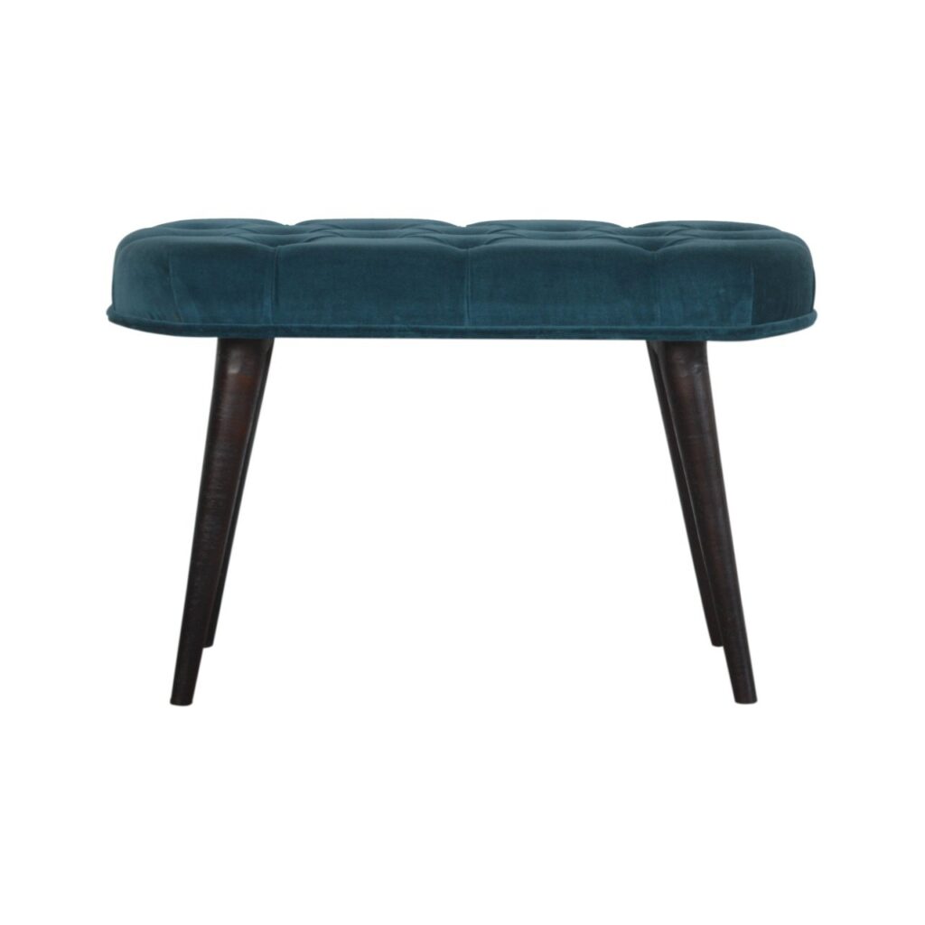 Canada Teal Cotton Velvet Button Bench Suppliers