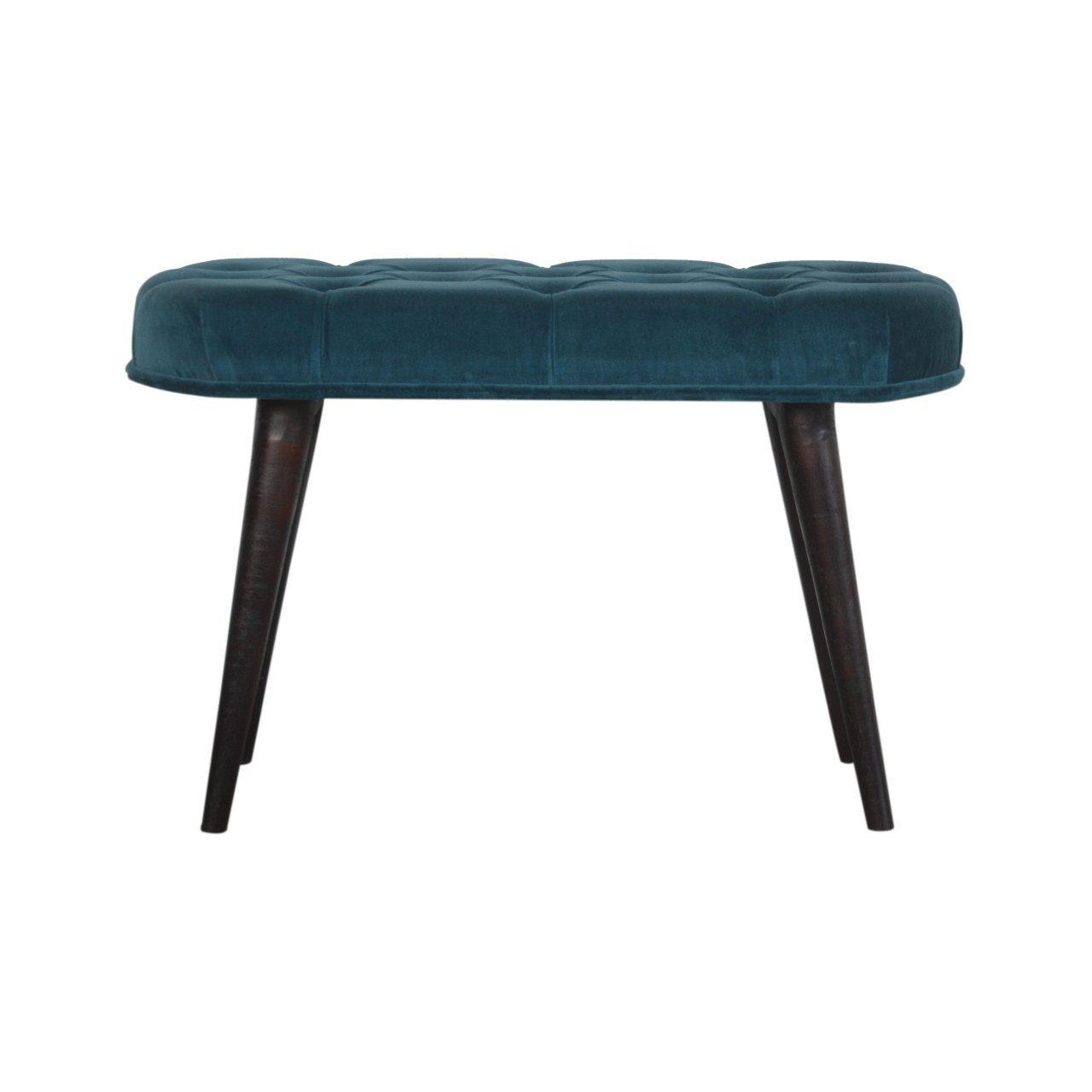 Canada Teal Cotton Velvet Button Bench Suppliers