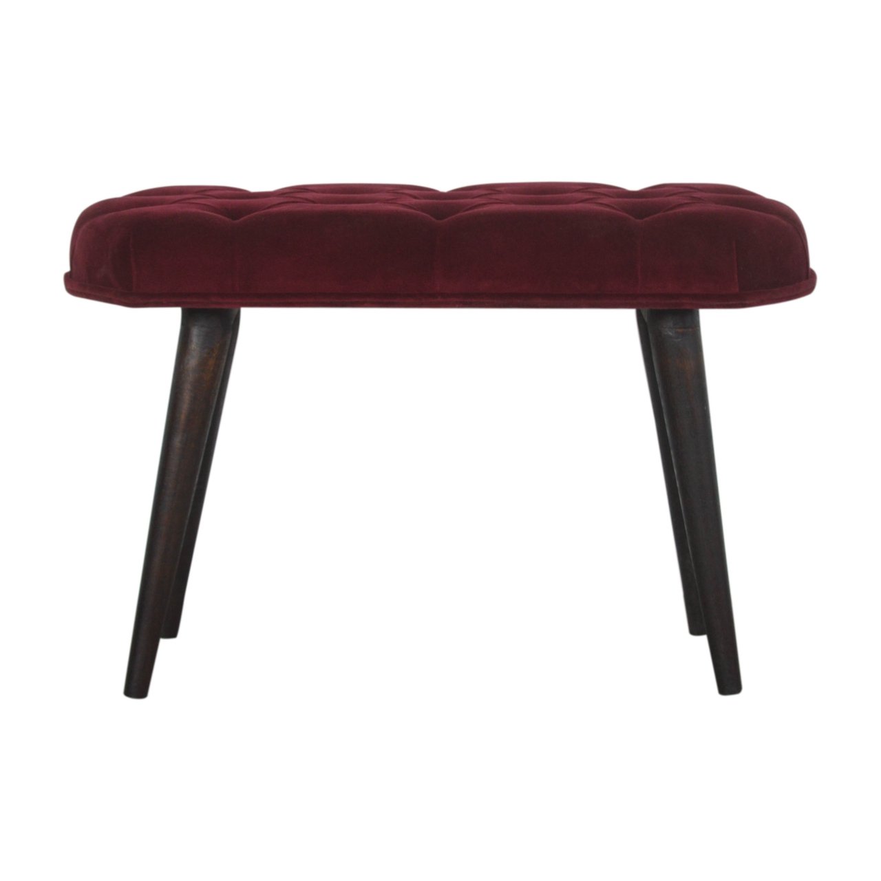 Canada Wine Red Velvet Deep Button Bench Suppliers