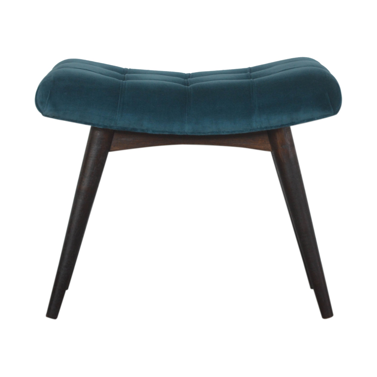 Canada Teal Cotton Velvet Curved Bench Suppliers