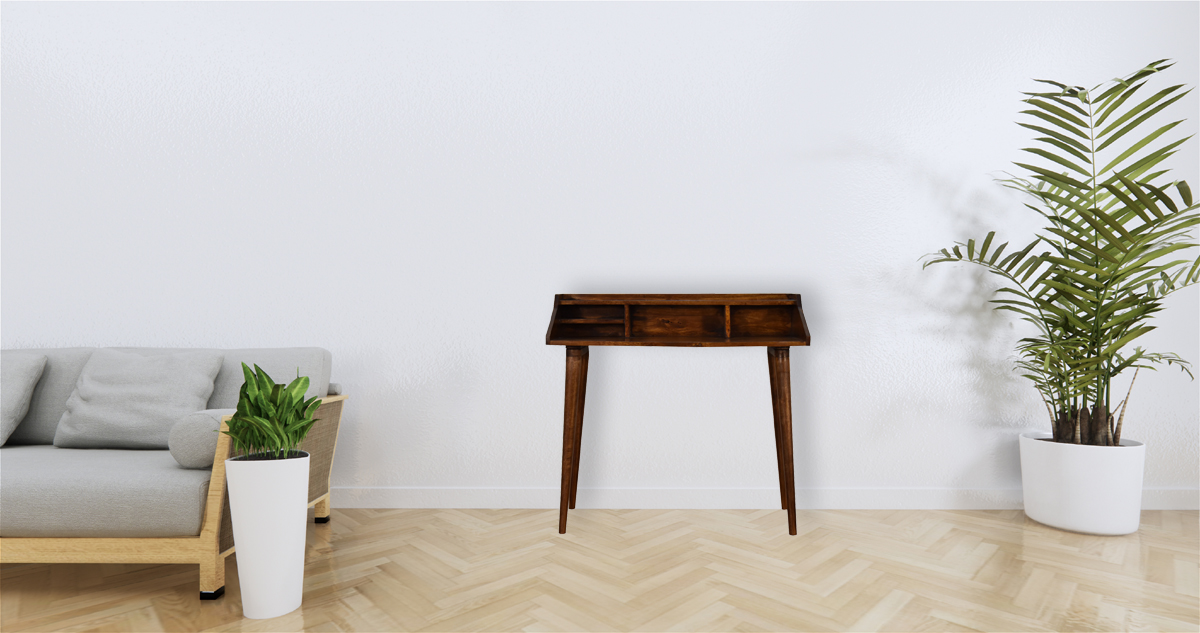 Chestnut Multi Drawer Writing Desk - Image 11