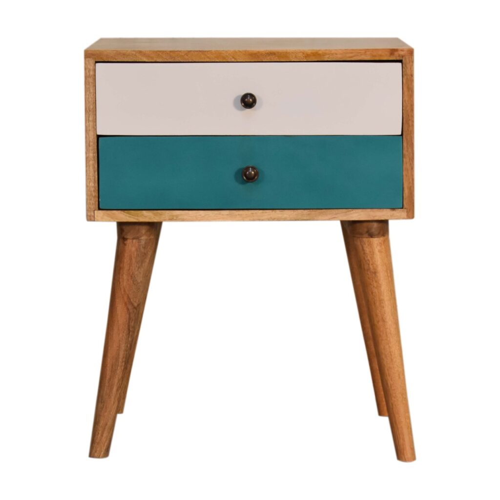 Canada Teal Modern Solid Wood Nightstand Suppliers
