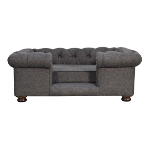 Battleship Tweed Deep Button Pet Sofa Bed wholesalers