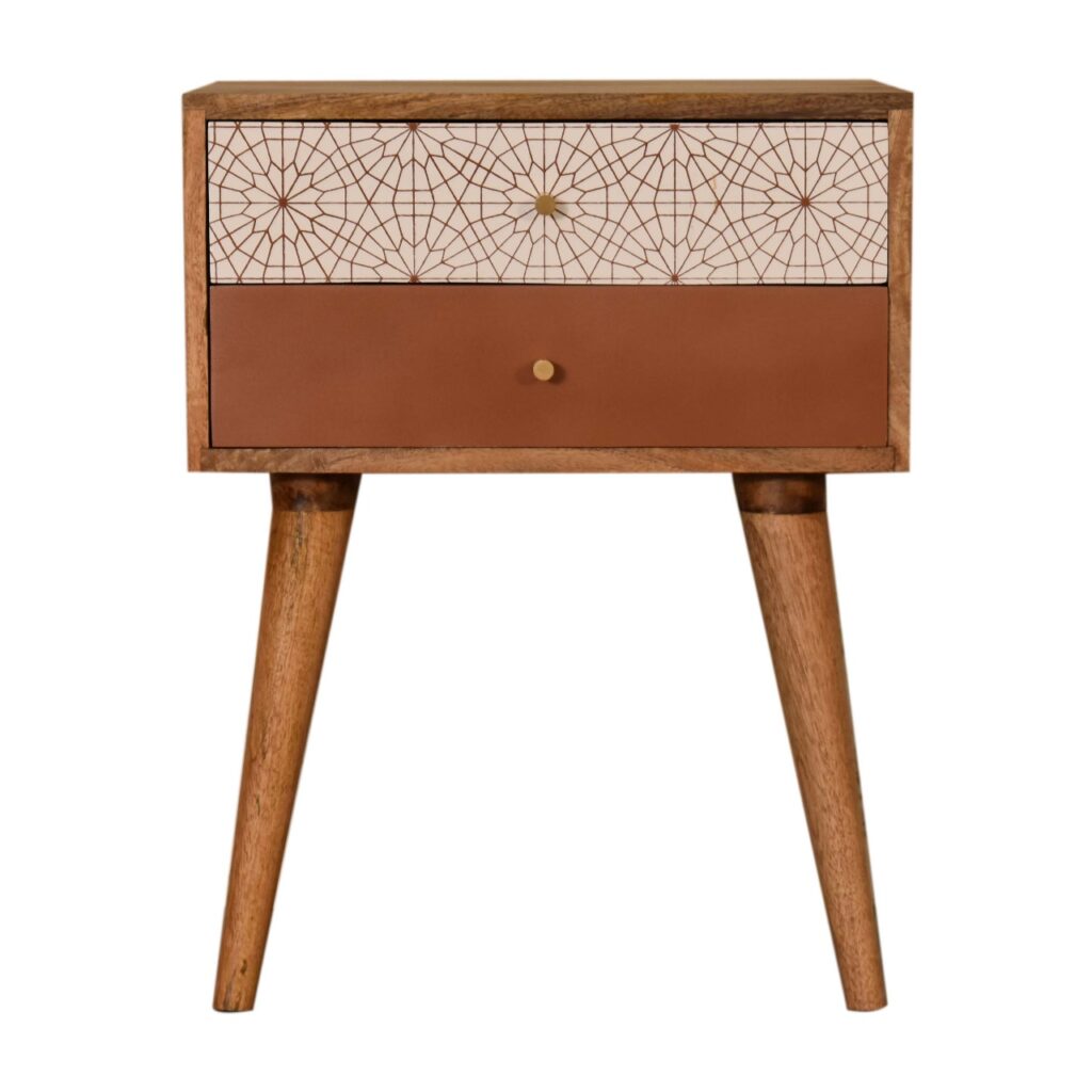 Canada Brick Red Patterned Nightstand Suppliers