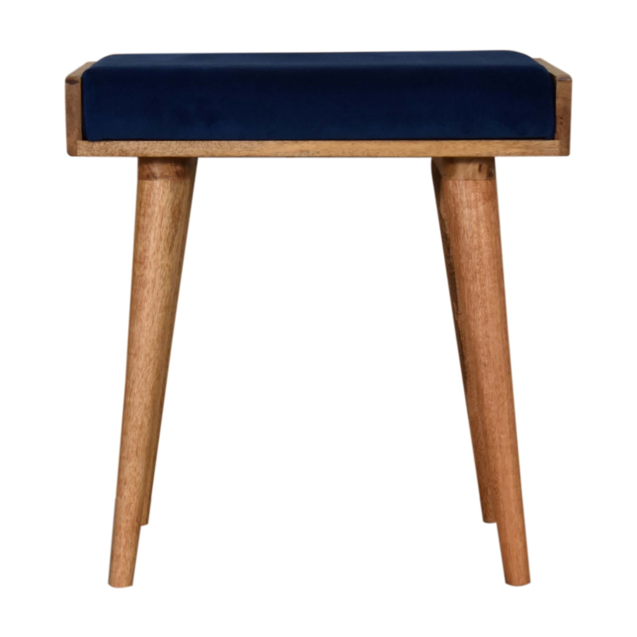Canada Royal Blue Velvet Tray Footstool Suppliers
