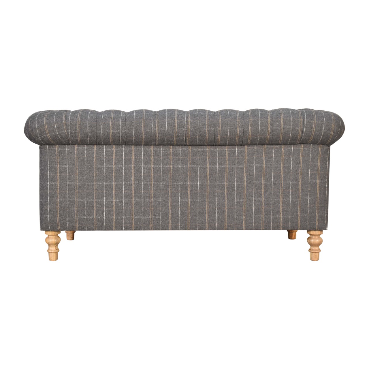 bulk Pewter Tweed Chesterfield 2 Seater Sofa for resale