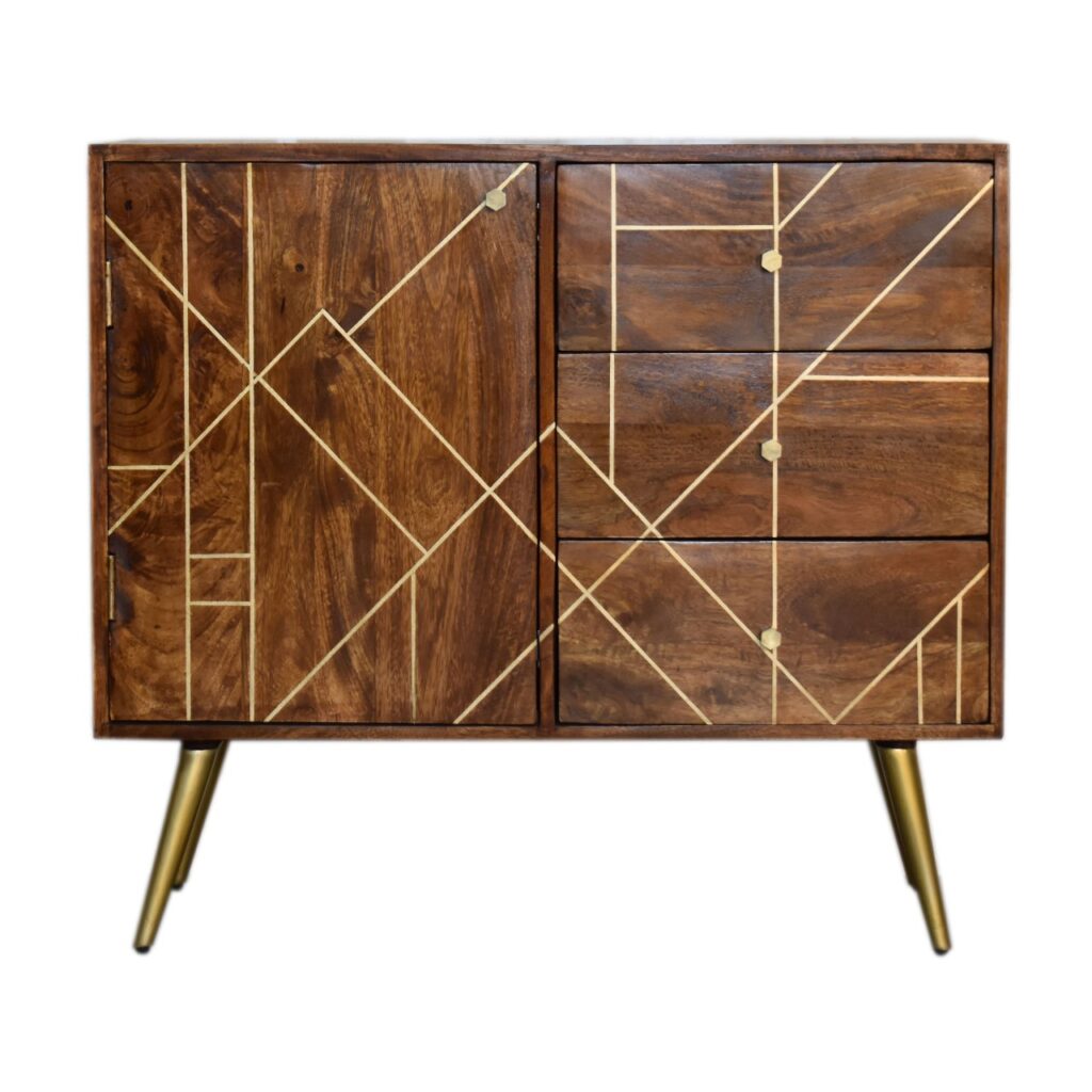Canada Chestnut Inlay Abstract Sideboard Suppliers