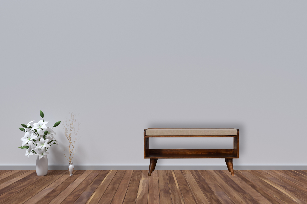 Canada Mud Linen Nordic Storage Bench Suppliers