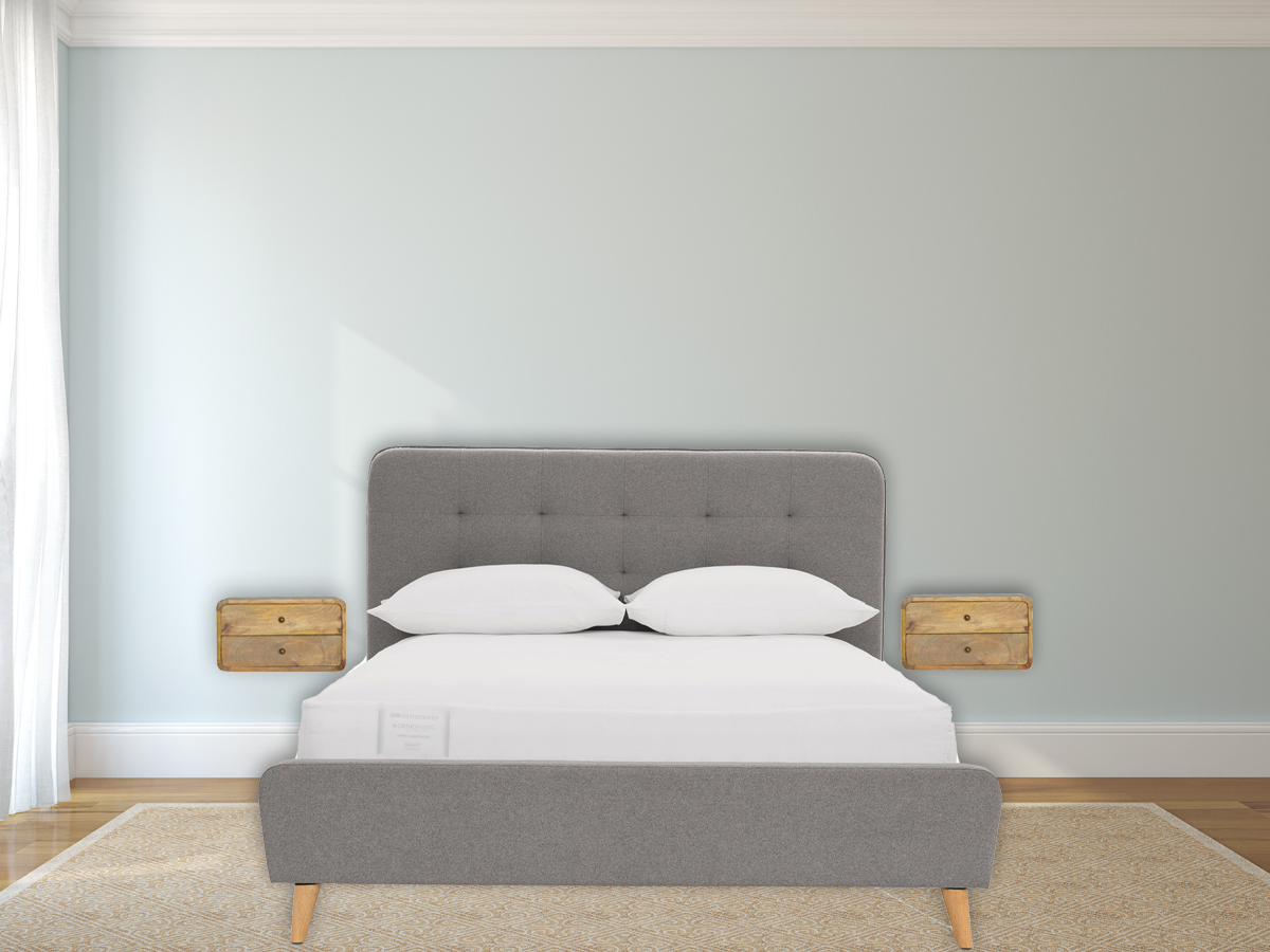 Oak-ish 2 Drawer Floating Nightstand - Image 11