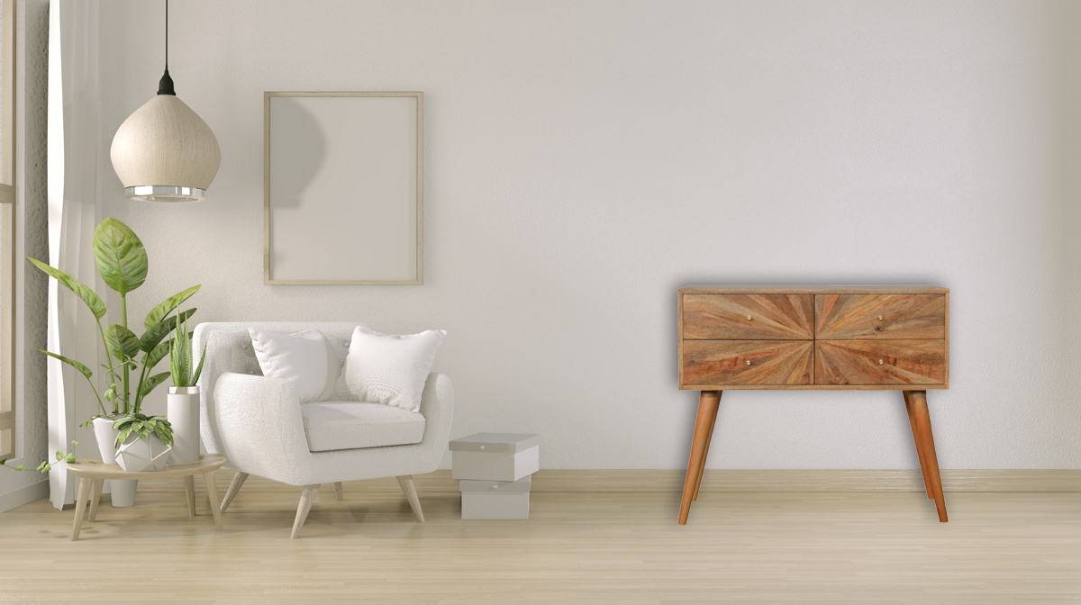 Canada Sunrise Patterned Console Table Suppliers