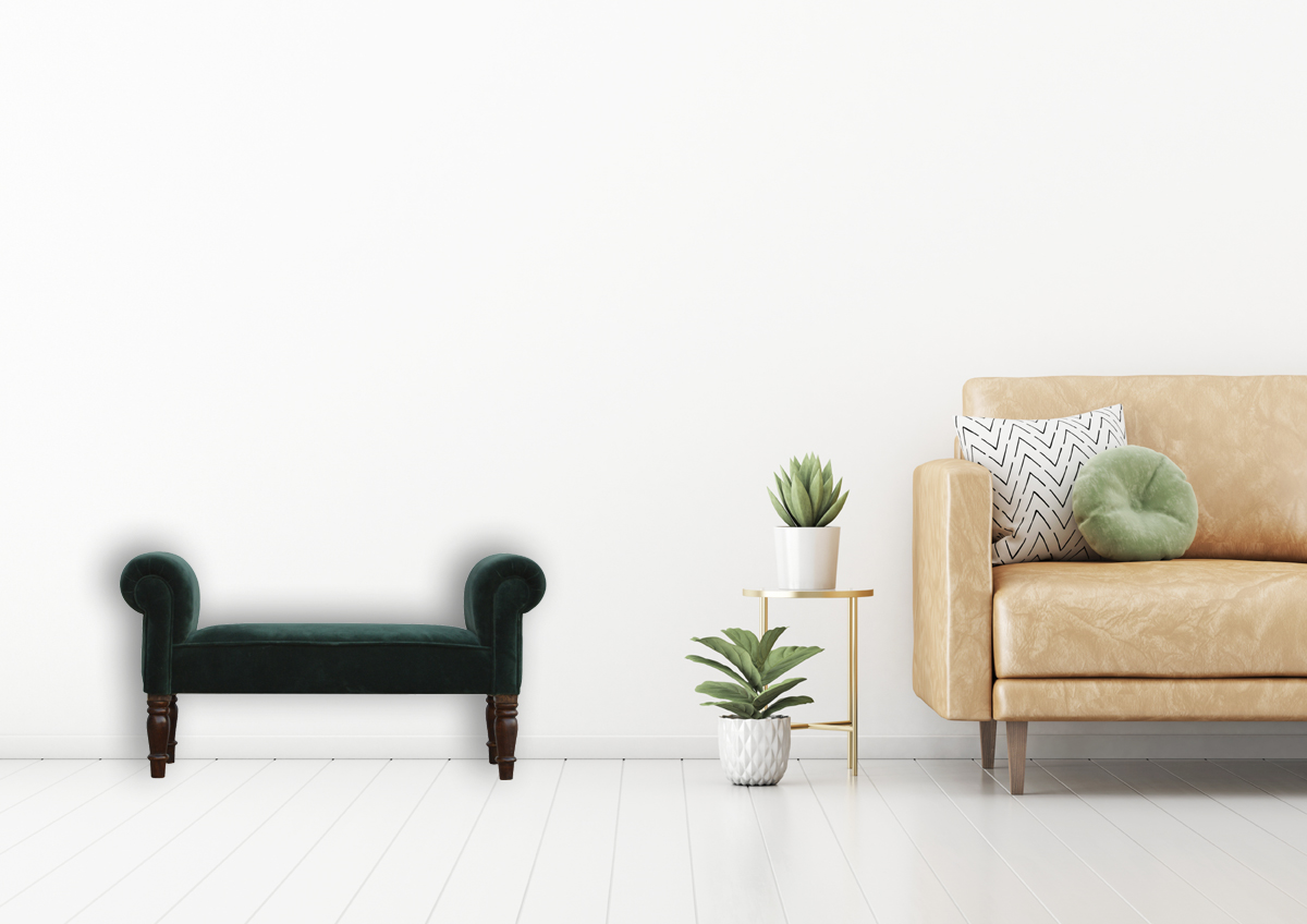 Emerald Velvet Bench - Image 11
