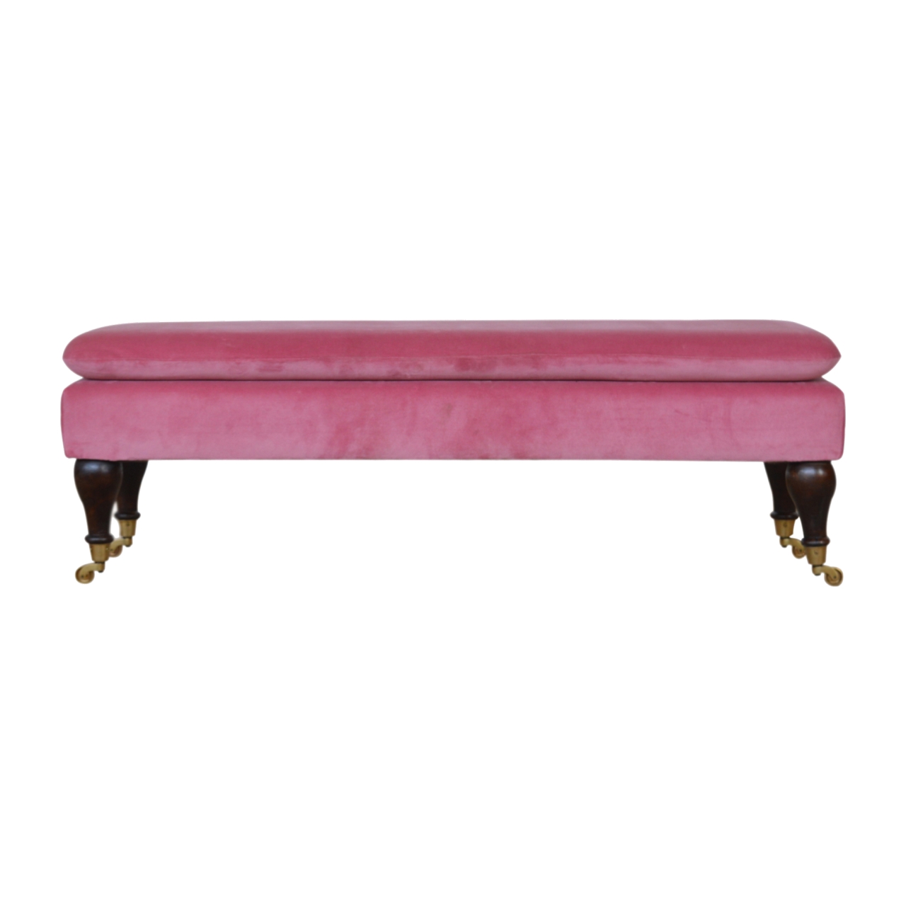 Canada Pink Velvet Castor Bench Suppliers