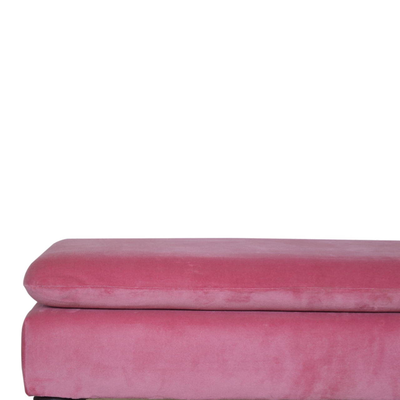 Pink Velvet Castor Bench - Image 8