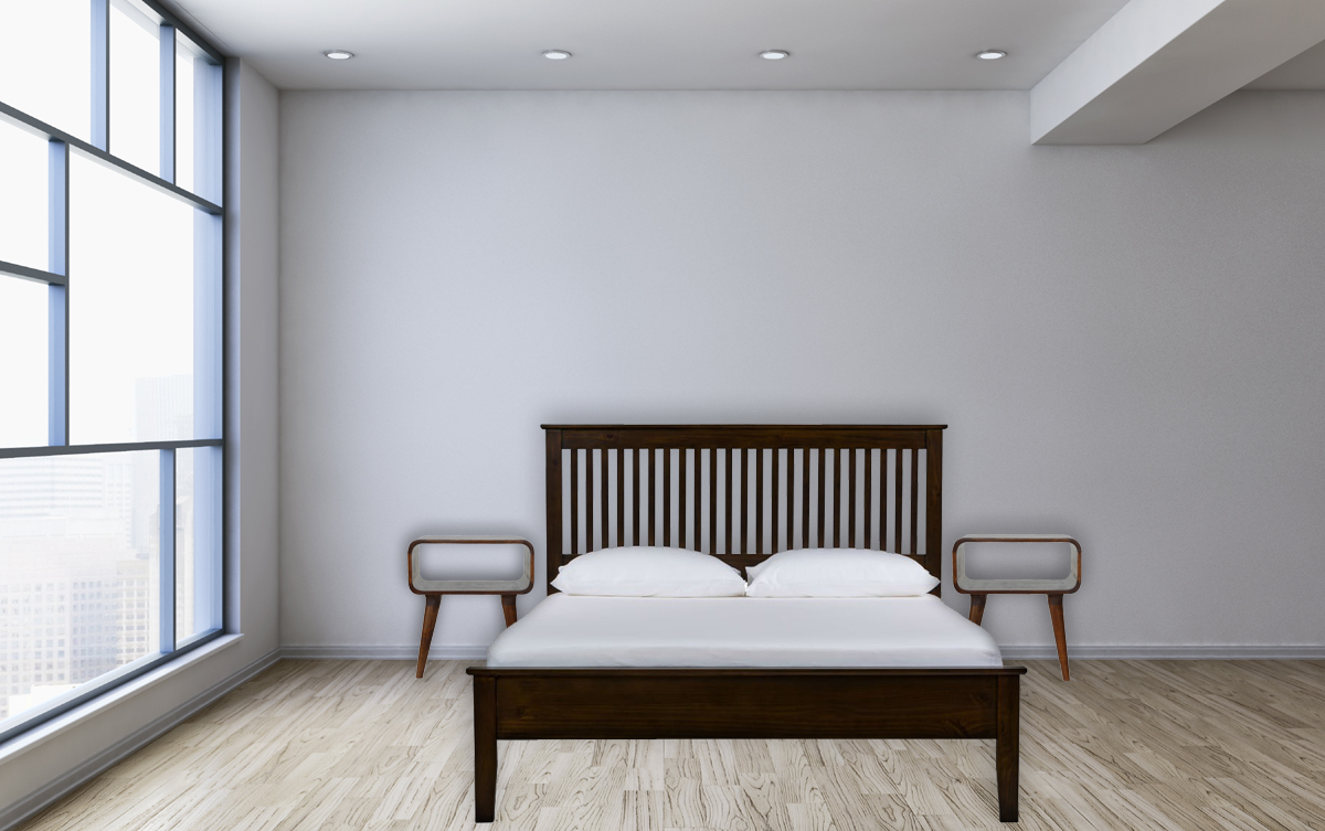 Curved Open Chestnut Nightstand - Image 11