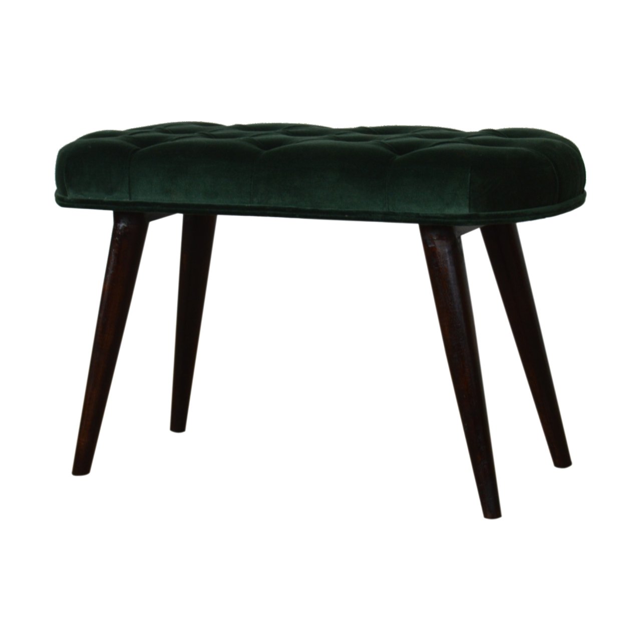 Emerald Velvet Deep Button Bench - Image 2