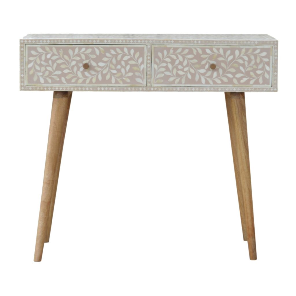 Canada Taupe Floral Bone Console Suppliers