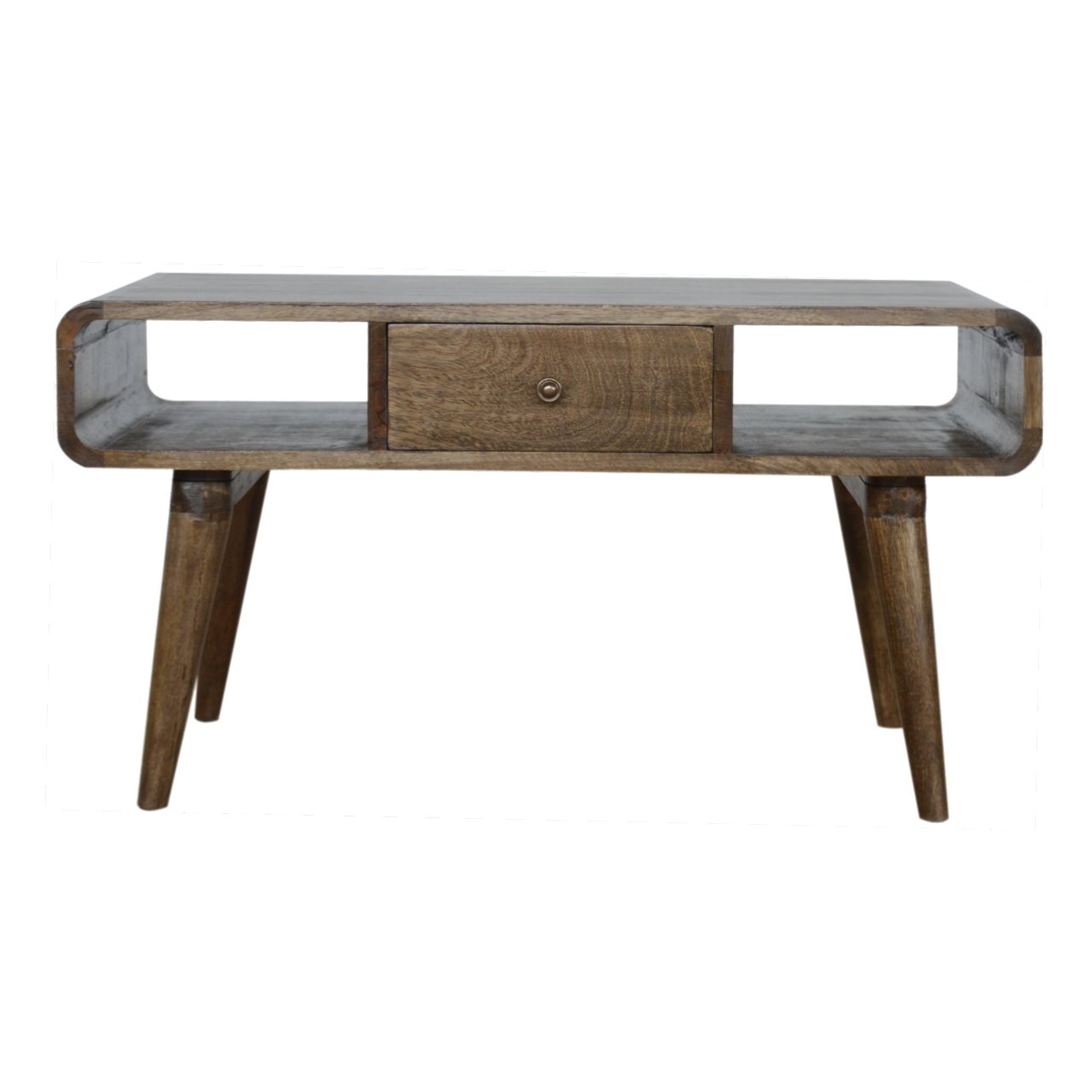 Canada Curved Grey Washed Coffee Table Suppliers
