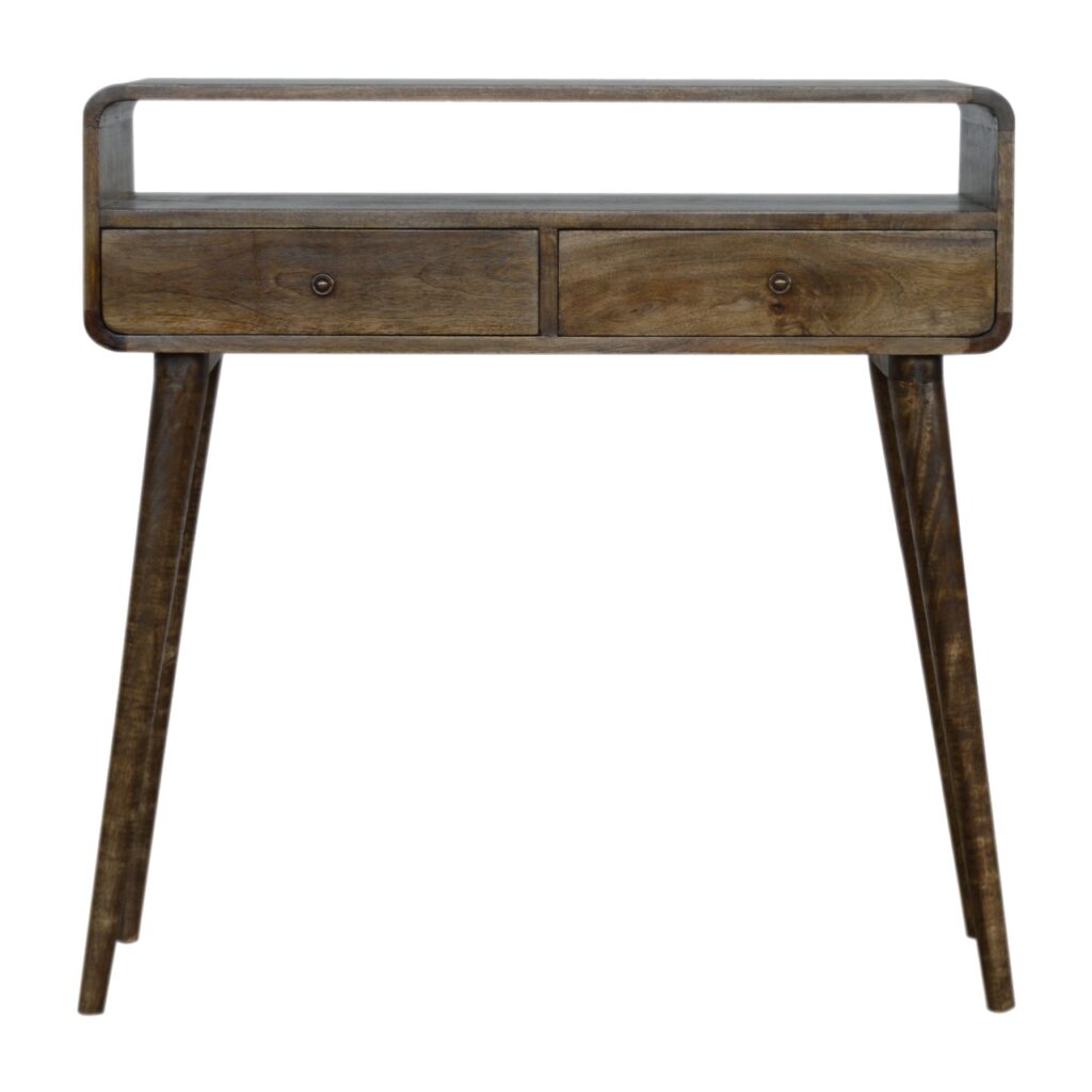 Canada Curved Grey-wash Console Table Suppliers