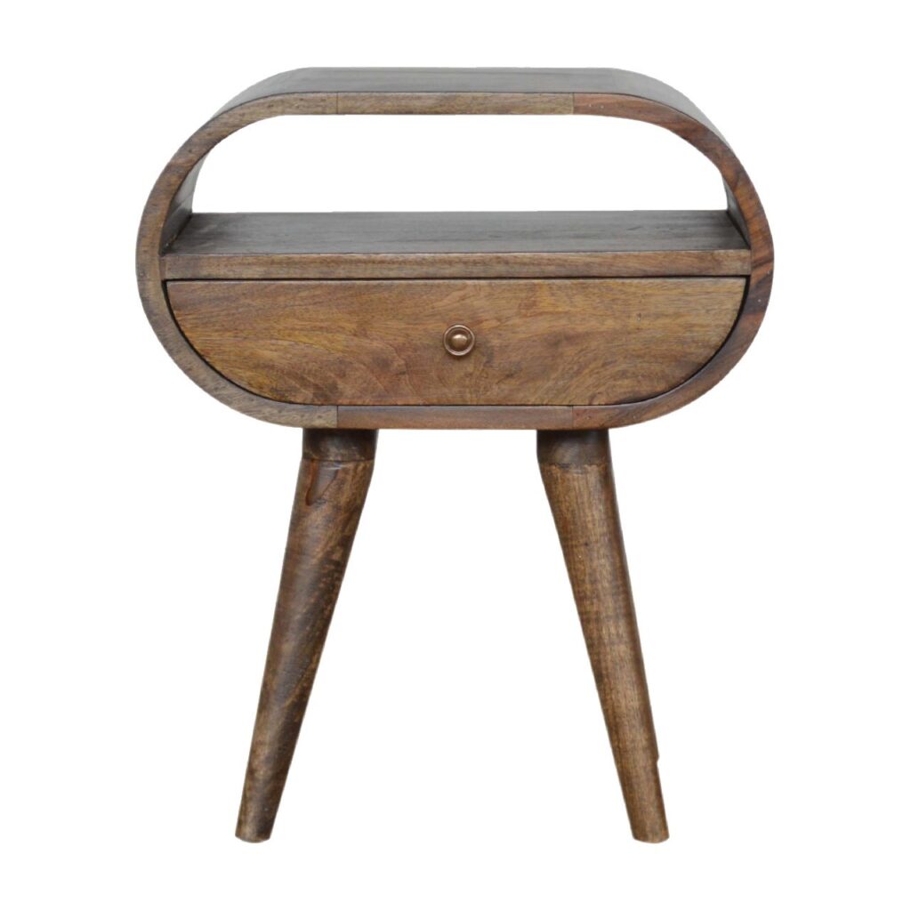 Canada Grey Washed Circular Nightstand Suppliers