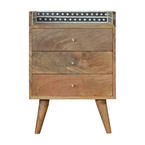 Bone Inlay Gallery Back Nightstand - Image 10