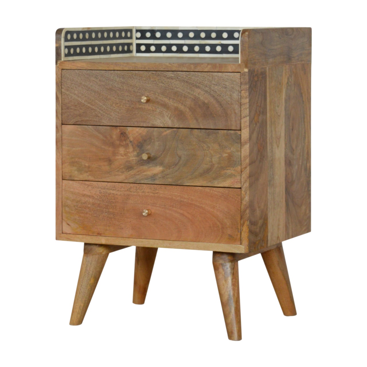 Bone Inlay Gallery Back Nightstand - Image 3
