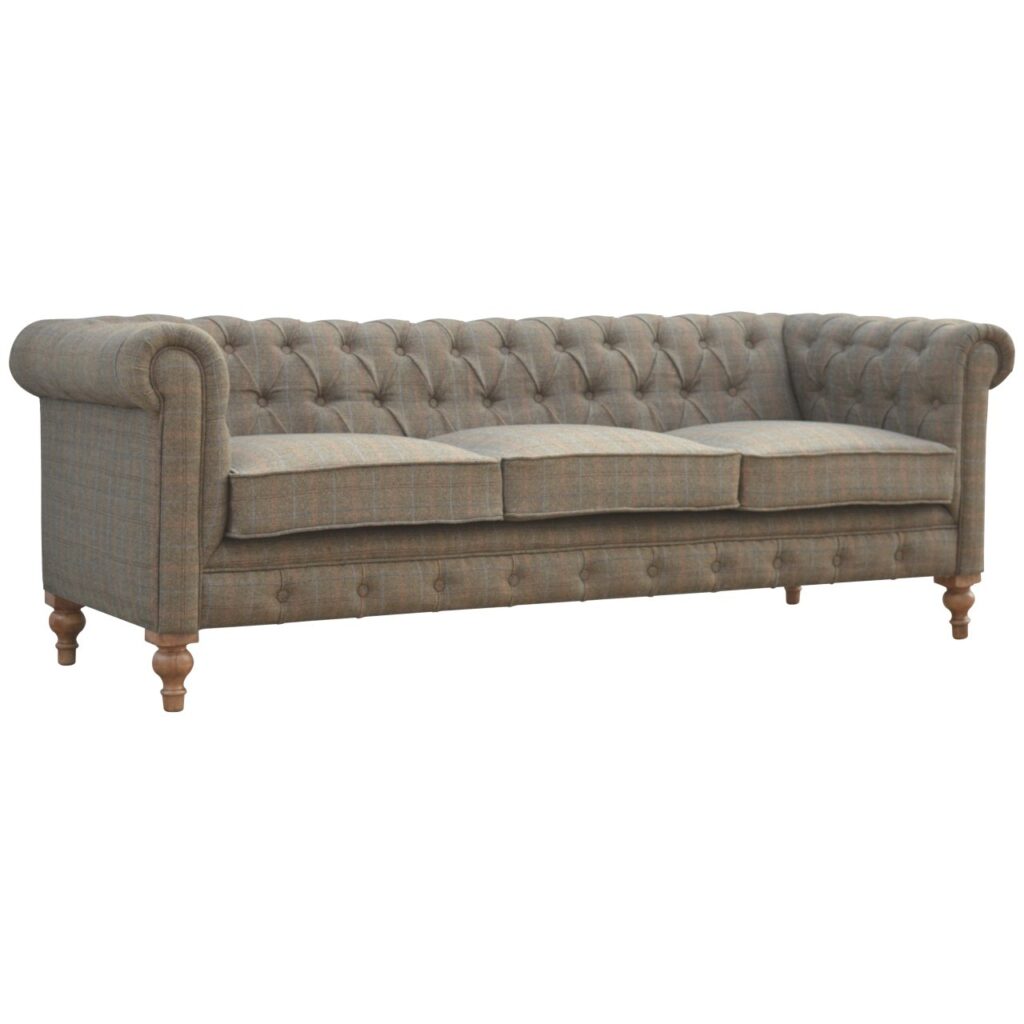Canada Multi Tweed 3 Seat Chesterfield Suppliers