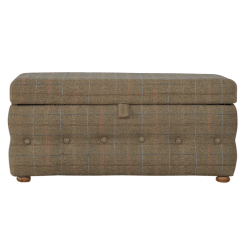 bulk Multi Tweed Deep Button Footstool for resale