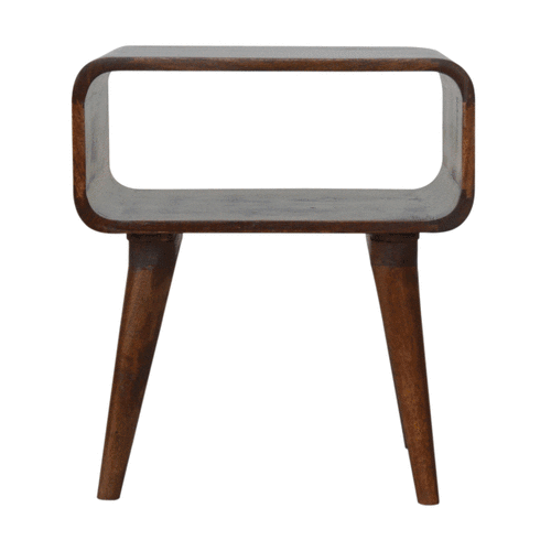 Curved Open Chestnut Nightstand - Image 10