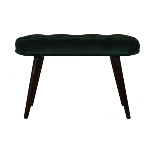 Emerald Velvet Deep Button Bench - Image 10
