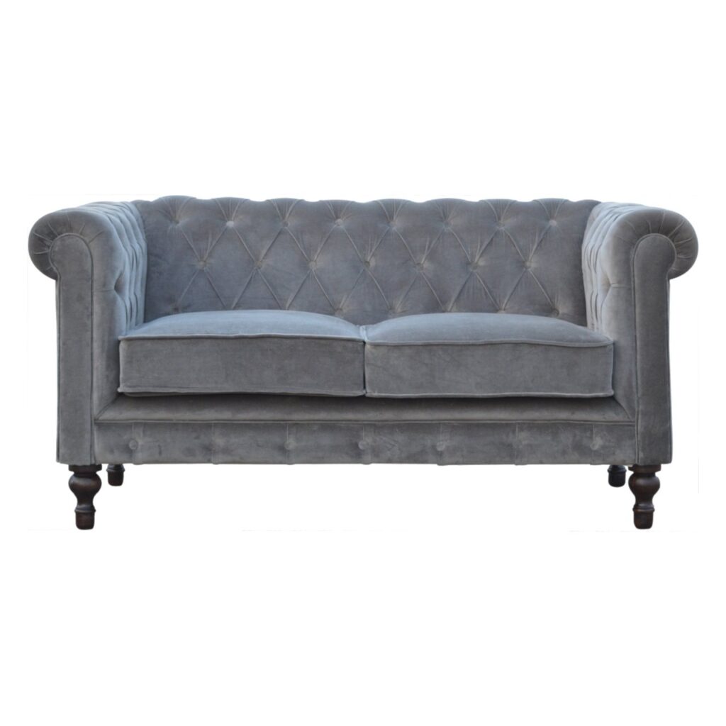 Canada Grey Velvet Chesterfield Sofa Suppliers