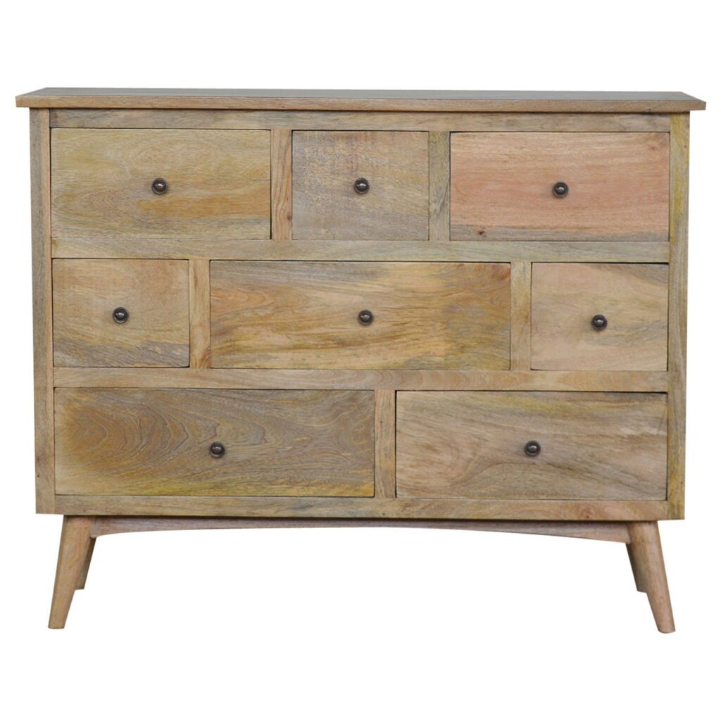Canada Oak-ish Solid Wood 8 Drawer Chest Suppliers
