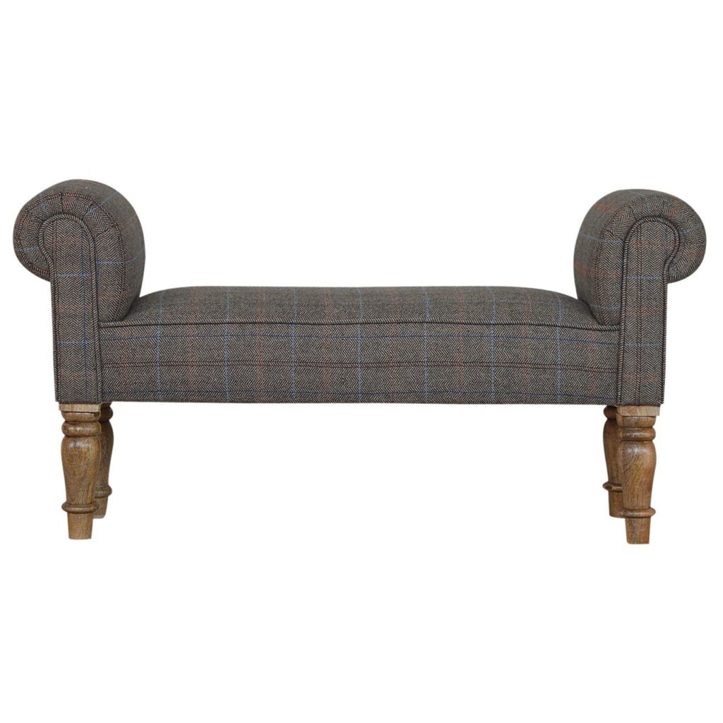 Canada Multi Tweed Turned Bedroom Bench Suppliers
