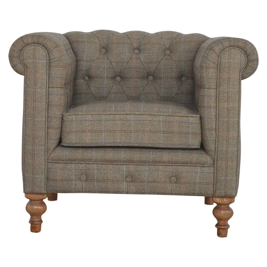 Canada Chesterfield Multi Tweed Armchair Suppliers