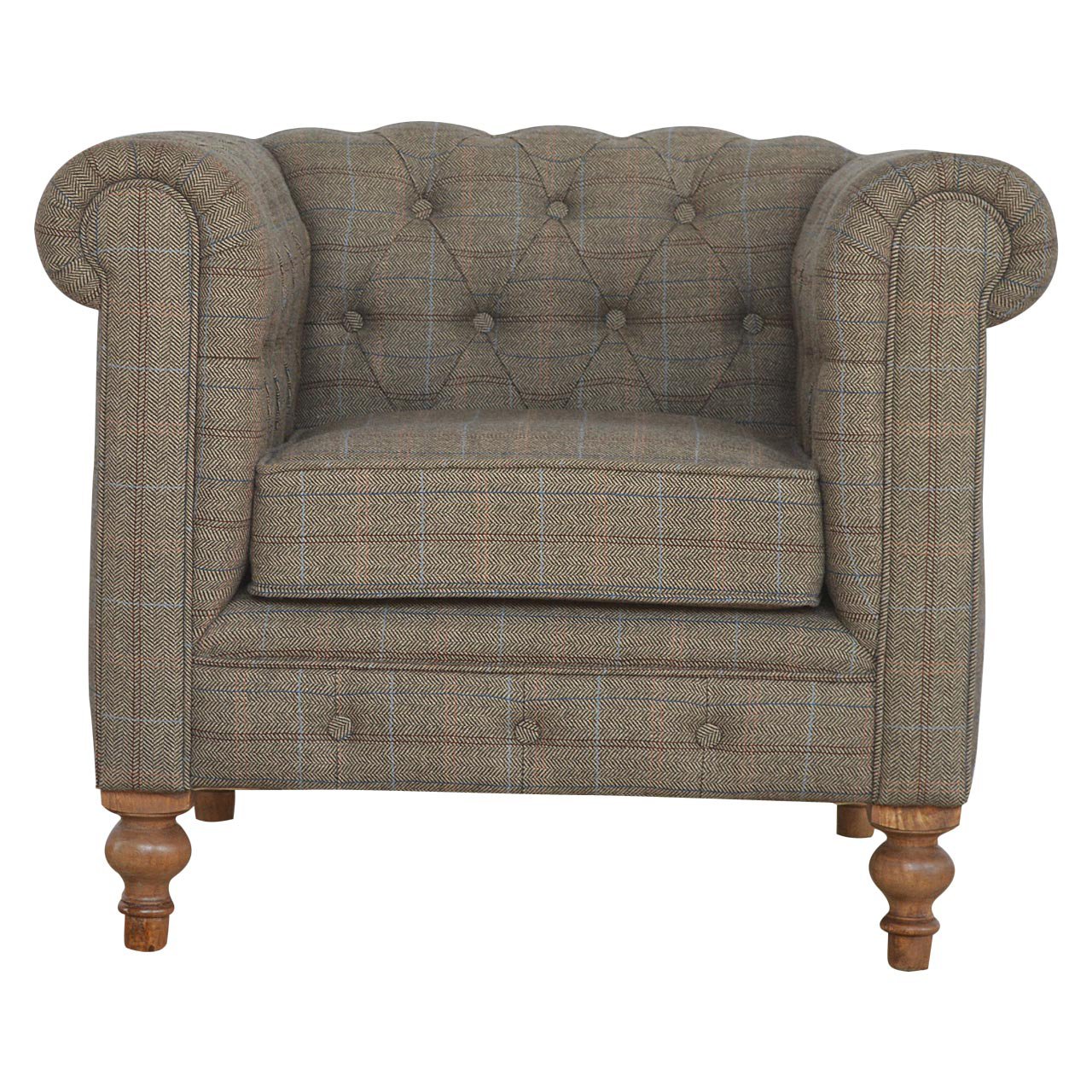 Canada Chesterfield Multi Tweed Armchair Suppliers